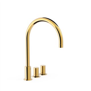 Tres Project-Tres, Zweigriff-Standarmatur, 24k Gold