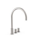 Tres Project-Tres, Zweigriff-Standarmatur, Edelstahloptik