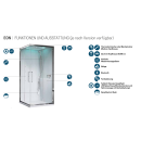 Novellini Eon GF Komplettdusche 90x90cm DT 11,5cm, Profile weiß, RW weiß glanz