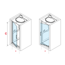 Novellini Eon G Komplettdusche für Nische 90x90cm