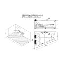 EAGO Whirlpool AWT GE104E mit Acrylschürze, 170x130 cm, rechts