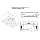 EAGO Whirlpool AWT GE108E mit Holzschürze, 190x90 cm, links