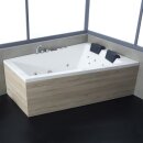 EAGO Whirlpool AWT GE105E mit Holzschürze, 180x130 cm, links