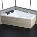 EAGO Whirlpool AWT GE104E mit Holzschürze, 170x130 cm, rechts