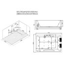 EAGO Whirlpool AWT GE123E, 188x125 cm