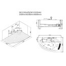 EAGO Whirlpool AWT GE111E, 150x100 cm, links