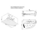 EAGO Whirlpool AWT GE111E, 150x100 cm, rechts