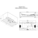 EAGO Whirlpool AWT GE109-1TSL-F, 180x80 cm