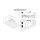 EAGO Whirlpool AWT GE104E, 170x130 cm, rechts