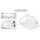 EAGO Whirlpool AWT GE101E, 180x120 cm, rechts