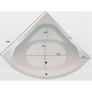 Sanibay Lisa 145x145cm Eckwhirlpool Comfort Speed Line