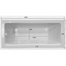Sanibay Dora 180x80cm Rechteck-Whirlpool Comfort Speed Line