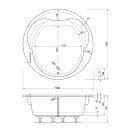 Runder Whirlpool Sanibay Zürich, 180x180cm, mit...