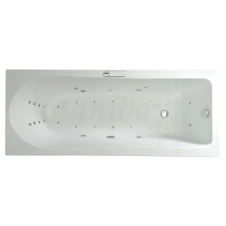 Rechteck Whirlpool Sanibay Vevey, 170x70cm, mit Whirlpoolsystem MAXI DELUXE