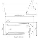 Rechteck Whirlpool Sanibay Vevey, 170x70cm, mit...