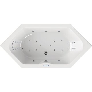 Sechseck Whirlpool Sanibay Ulma, 189x90cm, mit Whirlpoolsystem MAXI DELUXE