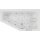 Asymmetrischer Whirlpool Sanibay Treviso rechts, 160x90cm, mit Whirlpoolsystem COMFORT