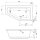 Asymmetrischer Whirlpool Sanibay Treviso rechts, 160x90cm, mit Whirlpoolsystem COMFORT