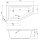 Asymmetrischer Whirlpool Sanibay Treviso links, 160x90cm, mit Whirlpoolsystem MAXI DELUXE