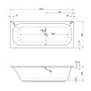 Rechteck Whirlpool Sanibay Tirano links, 190x80cm, mit...