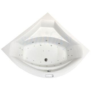 Eckwhirlpool Sanibay Steffisburg, 150x150cm, mit Whirlpoolsystem MAXI DELUXE