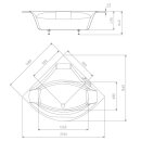 Eckwhirlpool Sanibay Steffisburg, 150x150cm, mit Whirlpoolsystem COMFORT