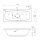 Rechteck Whirlpool Sanibay Schio, 170x75cm, mit Whirlpoolsystem COMFORT