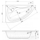 Asymmetrischer Whirlpool Sanibay Salandra rechts,...