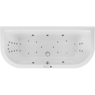Rechteck Whirlpool Sanibay Rimini D, 180x80cm, mit Whirlpoolsystem MAXI DELUXE