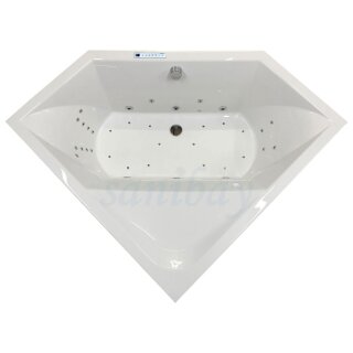 Eckwhirlpool Sanibay Riehen, 145x145cm, mit Whirlpoolsystem MAXI DELUXE