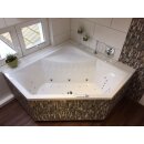 Eckwhirlpool Sanibay Riehen, 145x145cm, mit Whirlpoolsystem MAXI DELUXE