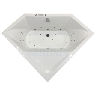 Eckwhirlpool Sanibay Riehen, 145x145cm, mit Whirlpoolsystem COMFORT