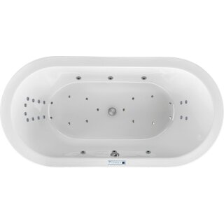 Ovaler Whirlpool Sanibay Rhone, 200x100cm, mit Whirlpoolsystem MAXI DELUXE