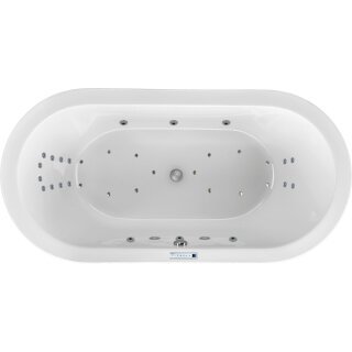 Ovaler Whirlpool Sanibay Rhone, 180x80cm, mit Whirlpoolsystem MAXI DELUXE