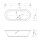 Ovaler Whirlpool Sanibay Rhone, 180x80cm, mit Whirlpoolsystem COMFORT