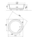 Eckwhirlpool Sanibay Neuenburg Ecke, 173,5x173,5cm, mit...