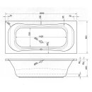 Rechteck Whirlpool Sanibay Neapel, 200x90cm, mit...