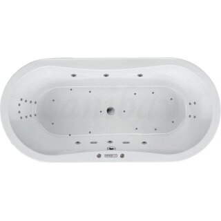 Ovaler Whirlpool Sanibay Murnau, 190x90cm, mit Whirlpoolsystem COMFORT