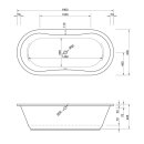 Ovaler Whirlpool Sanibay Murnau, 190x90cm, mit...