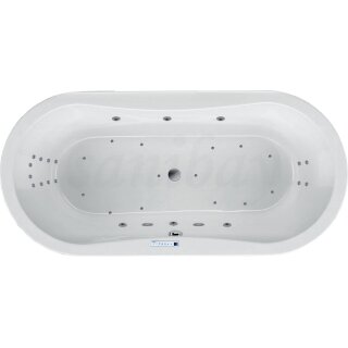 Ovaler Whirlpool Sanibay Murnau, 170x75cm, mit Whirlpoolsystem MAXI DELUXE