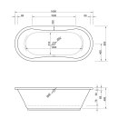 Ovaler Whirlpool Sanibay Murnau, 170x75cm, mit...