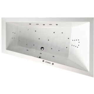Asymmetrischer Whirlpool Sanibay Montreux rechts, 180x120cm, mit Whirlpoolsystem COMFORT