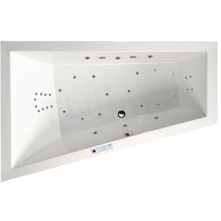 Asymmetrischer Whirlpool Sanibay Montreux links, 180x120cm, mit Whirlpoolsystem MAXI DELUXE