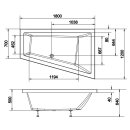 Asymmetrischer Whirlpool Sanibay Montreux links,...