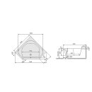 Eckwhirlpool Sanibay Marseille, 145x145cm, mit...