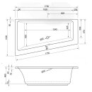 Raumspar Whirlpool Sanibay Madeira Top links, 170x100cm, mit Whirlpoolsystem COMFORT