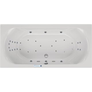 Rechteckwhirlpool Sanibay Lucca, 180x80cm, mit Whirlpoolsystem MAXI DELUXE