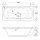 Rechteckwhirlpool Sanibay Lucca, 180x80cm, mit Whirlpoolsystem MAXI DELUXE
