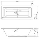 Rechteckwhirlpool Sanibay Livorno, 190x80cm, mit...