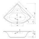 Eckwhirlpool Sanibay Laval, 150x150cm, mit Whirlpoolsystem COMFORT